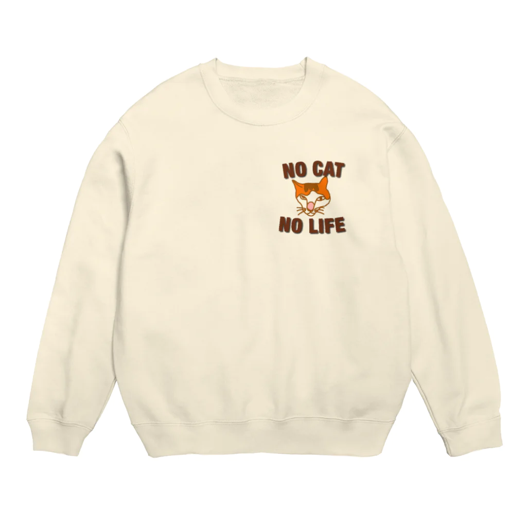 dolkikiのNO CAT NO LIFE Crew Neck Sweatshirt