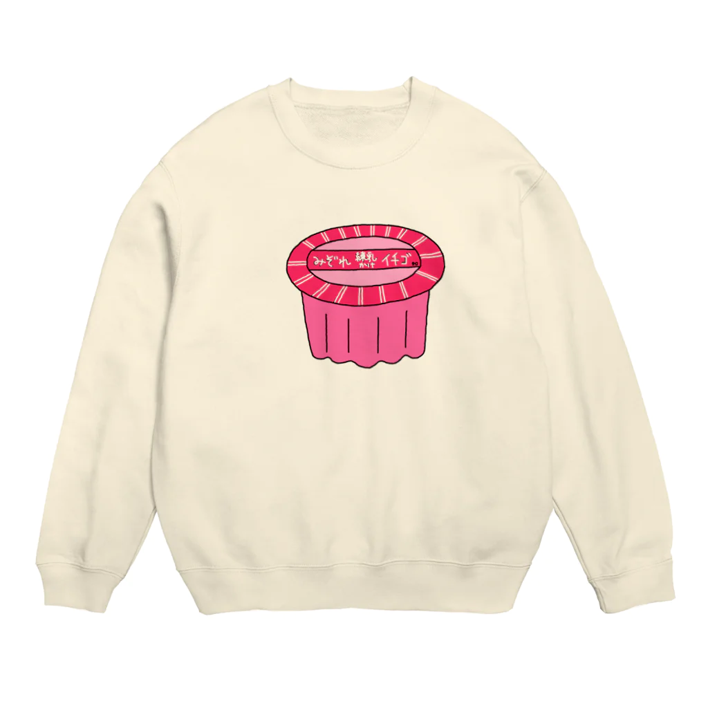 SHO shopの甘いみぞれ練乳かけイチゴ Crew Neck Sweatshirt