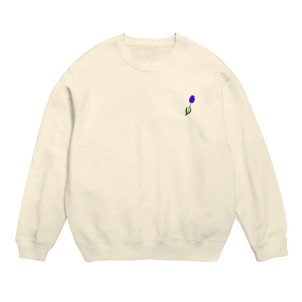 nachiのイラストたちのオランダのチューリップロゴ Crew Neck Sweatshirt