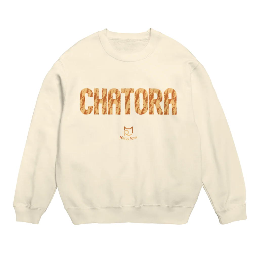 SHOP W　SUZURI店のCHATORA スウェット Crew Neck Sweatshirt