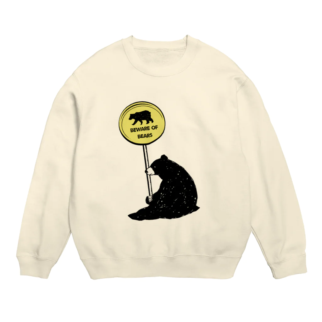 イニミニ×マートのクマさんに注意 Crew Neck Sweatshirt