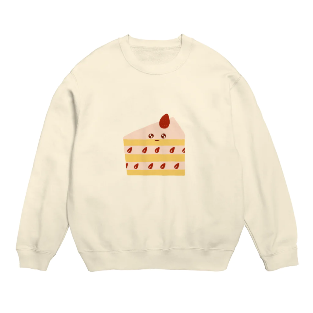 たべもの屋さんのいちごショートケーキちゃん Crew Neck Sweatshirt