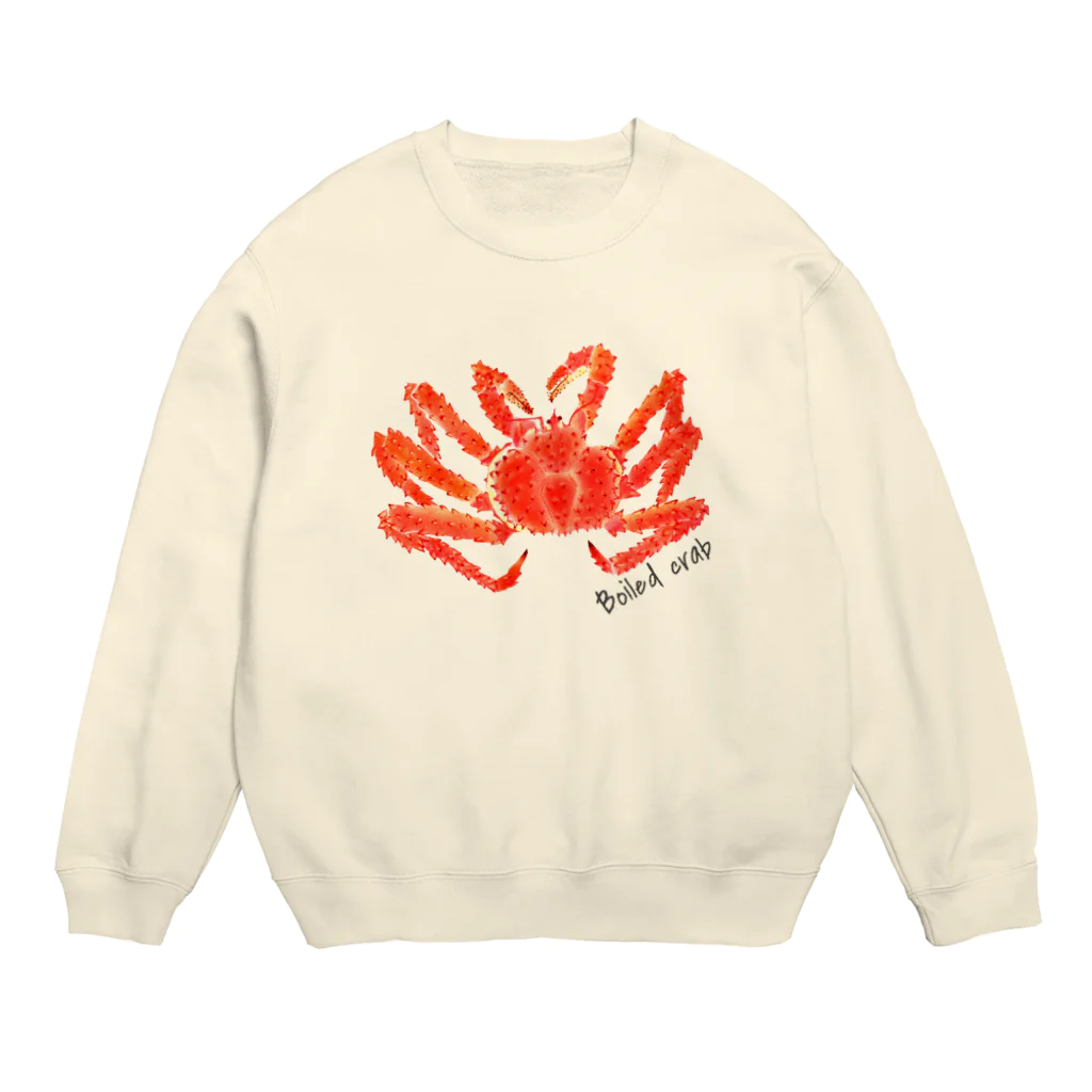 のぐちさきのBoiled crab Crew Neck Sweatshirt