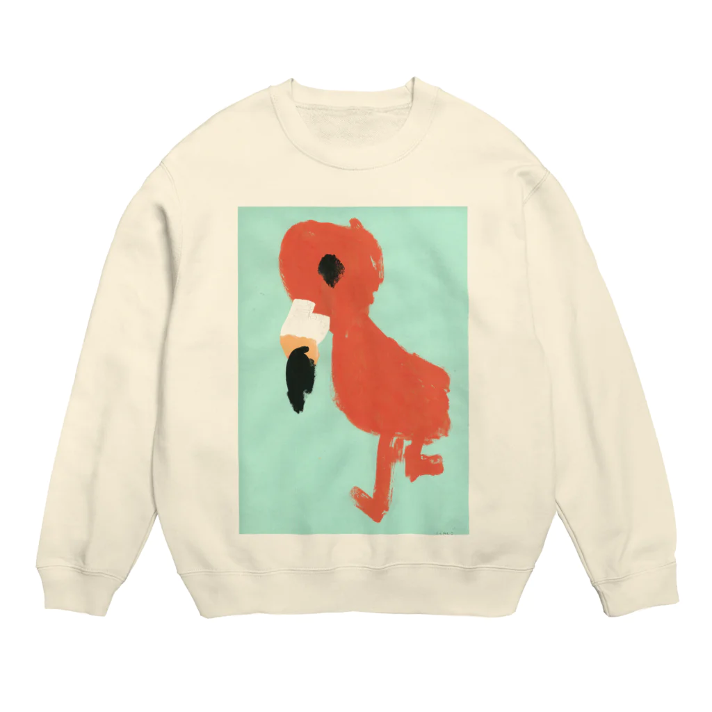 akikonのフラミンゴべぇちゃん Crew Neck Sweatshirt