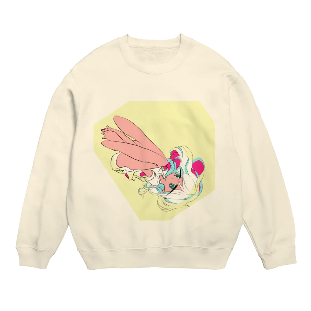 らぷほのナナメ小麦肌ちゃん Crew Neck Sweatshirt