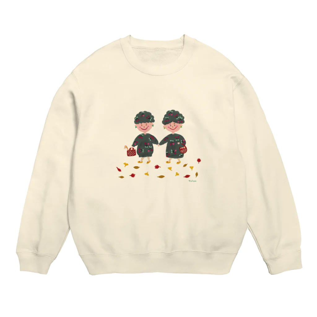 Tulippaのさくらんぼの森のまじょ トートバッグ Crew Neck Sweatshirt