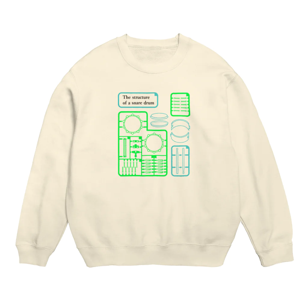 Ohashiのプラモ風スネアドラム Crew Neck Sweatshirt