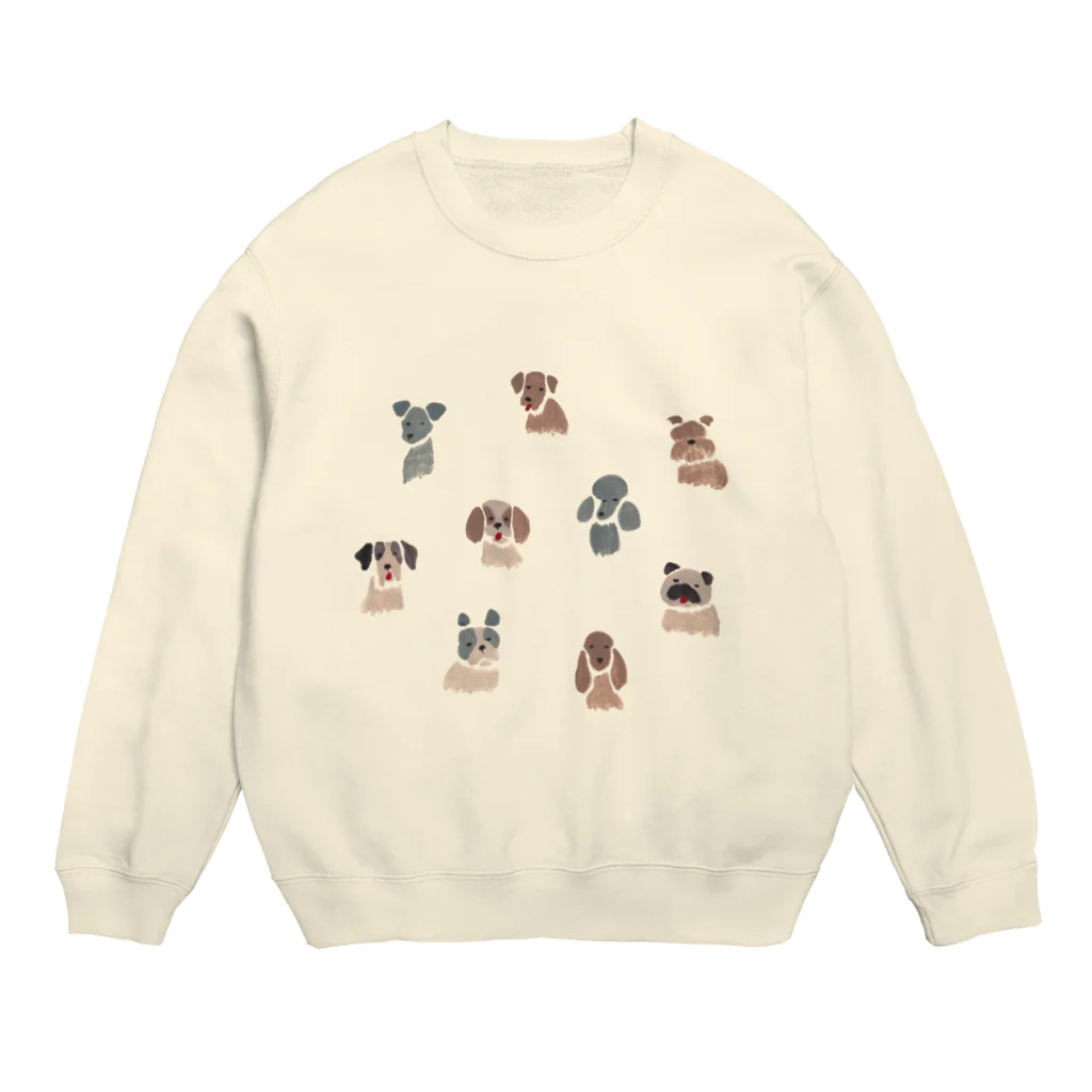 こだまのイヌ大集合 Crew Neck Sweatshirt