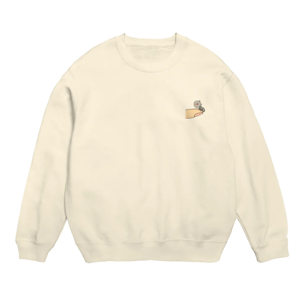 んぽんぽ【公式】の手のり蟻さん。 Crew Neck Sweatshirt