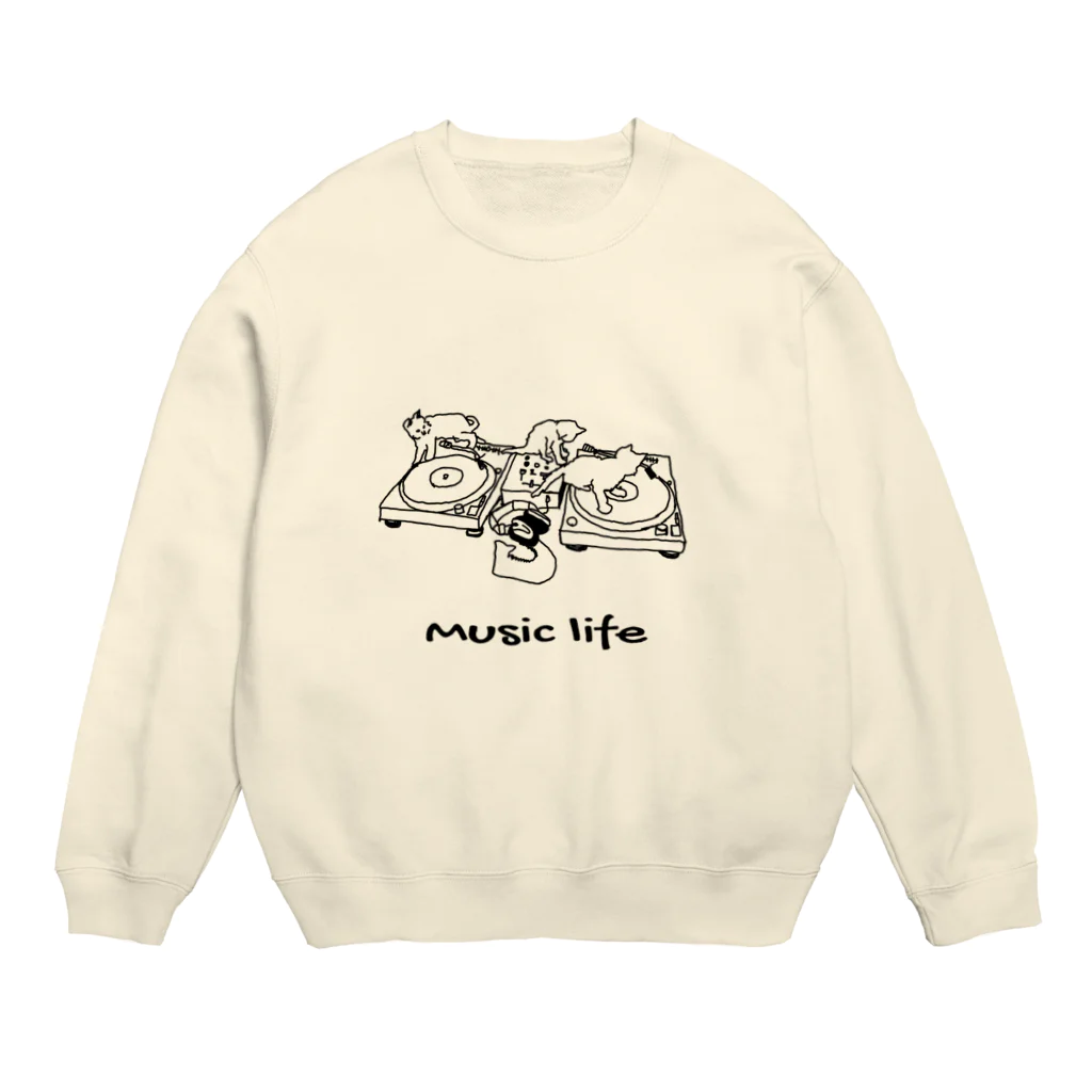 coughのmusic life  Crew Neck Sweatshirt