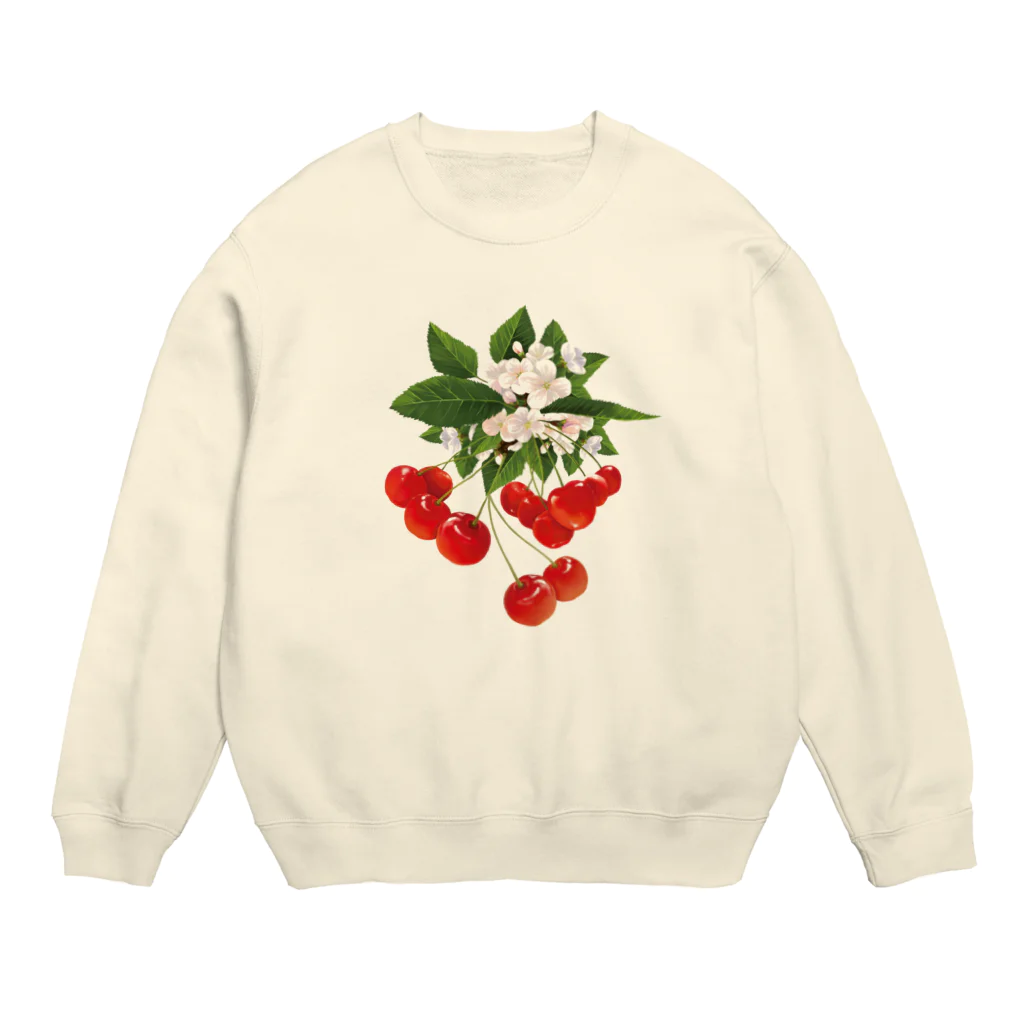 カワウソとフルーツの【forseasons】チェリー Crew Neck Sweatshirt