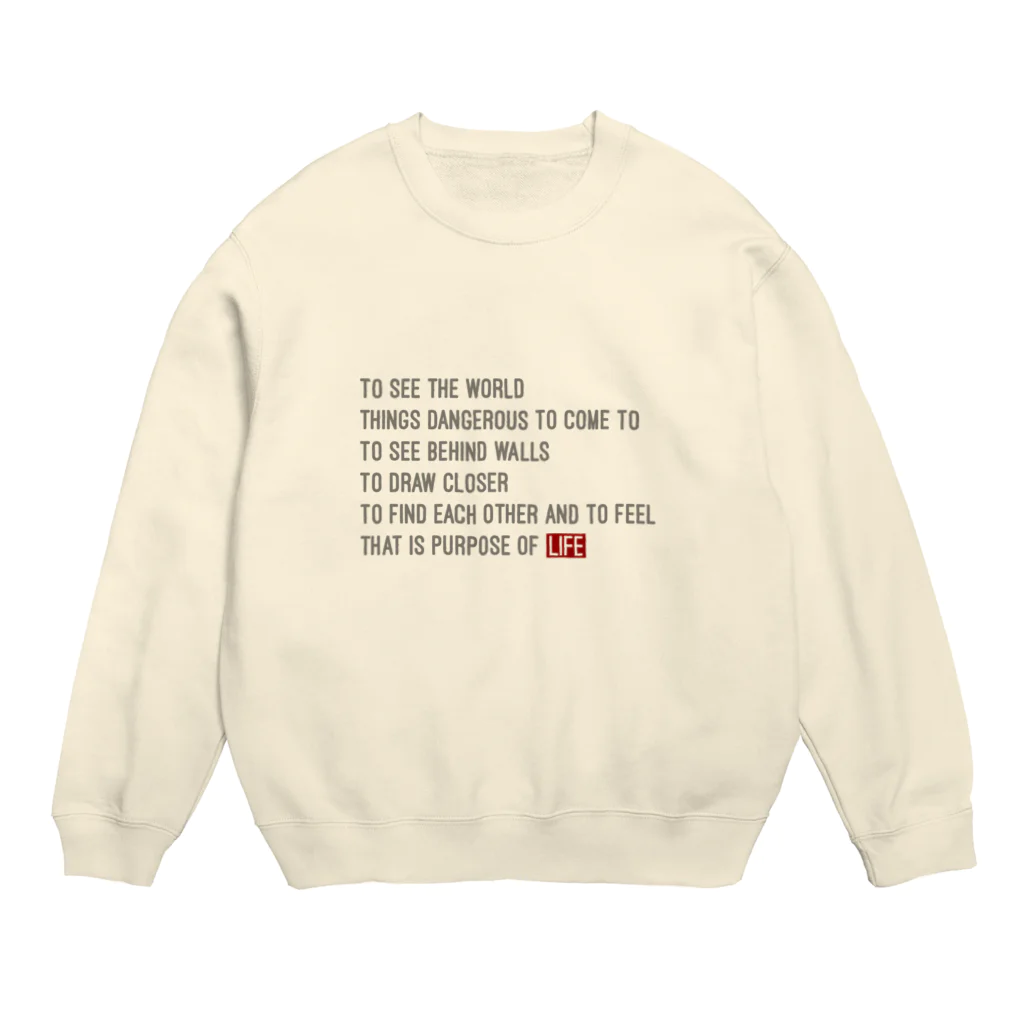 olieのLIFE! 名言 Crew Neck Sweatshirt