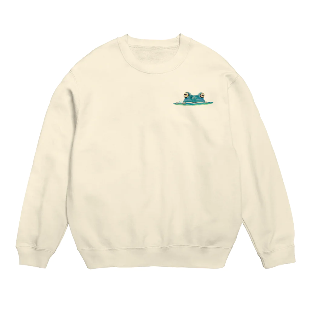 ききのお店のこっち見るカエル Crew Neck Sweatshirt