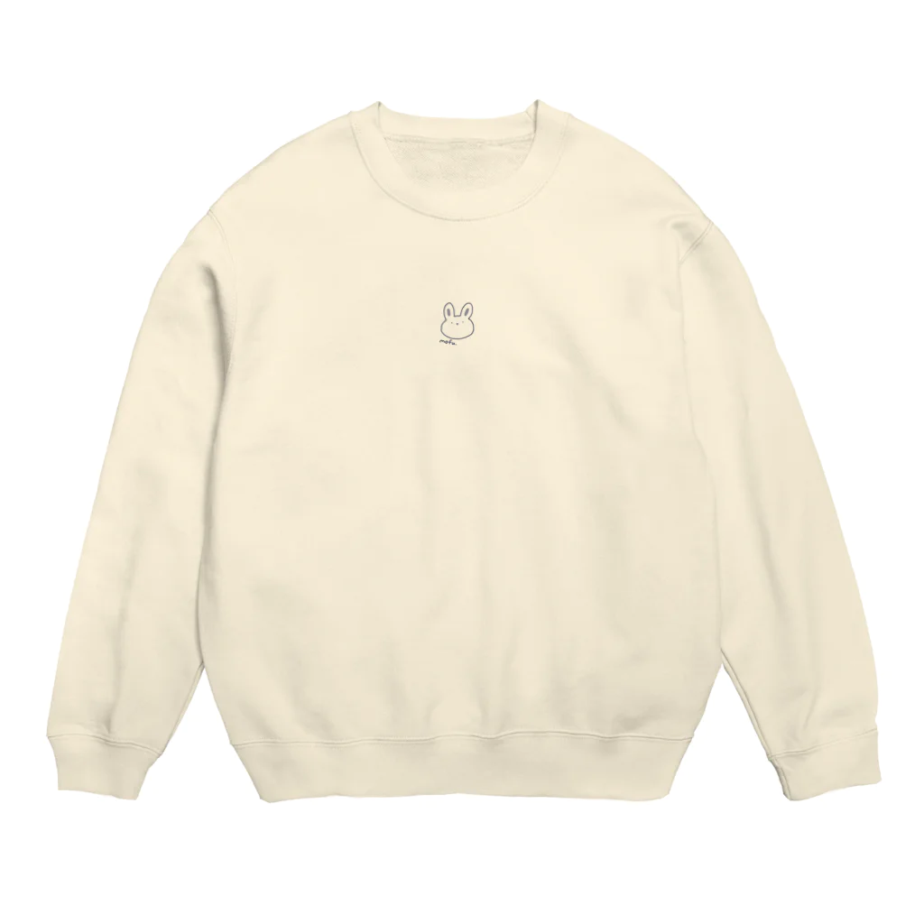 moffuuuのもふうさぎ（ネイビー） Crew Neck Sweatshirt