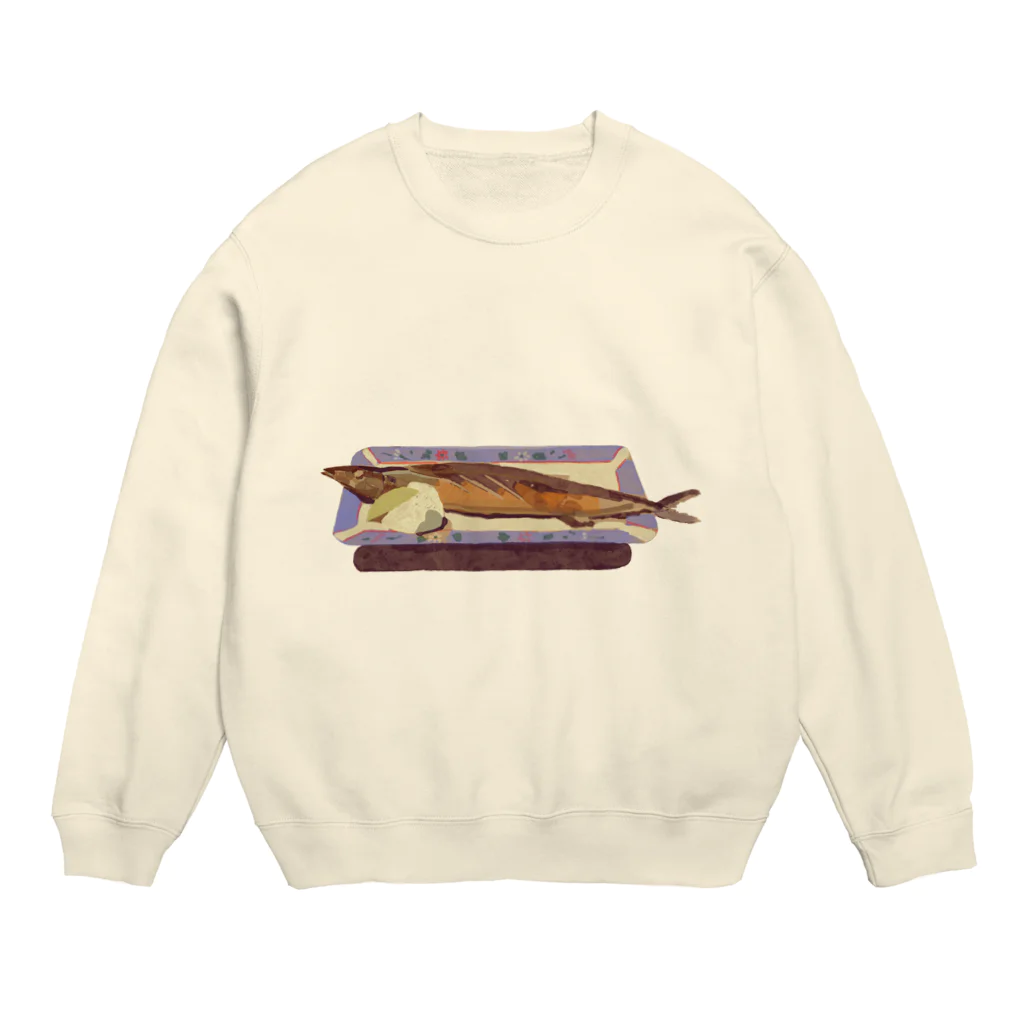 ｱｺﾞｳのさんまの塩焼き Crew Neck Sweatshirt