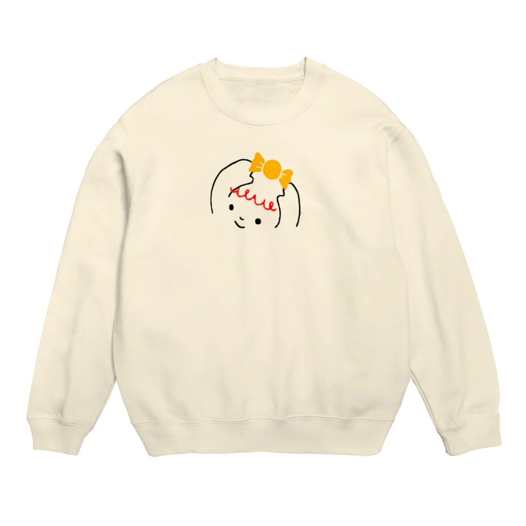 ふわふわ色emiのハッピーちゃん Crew Neck Sweatshirt