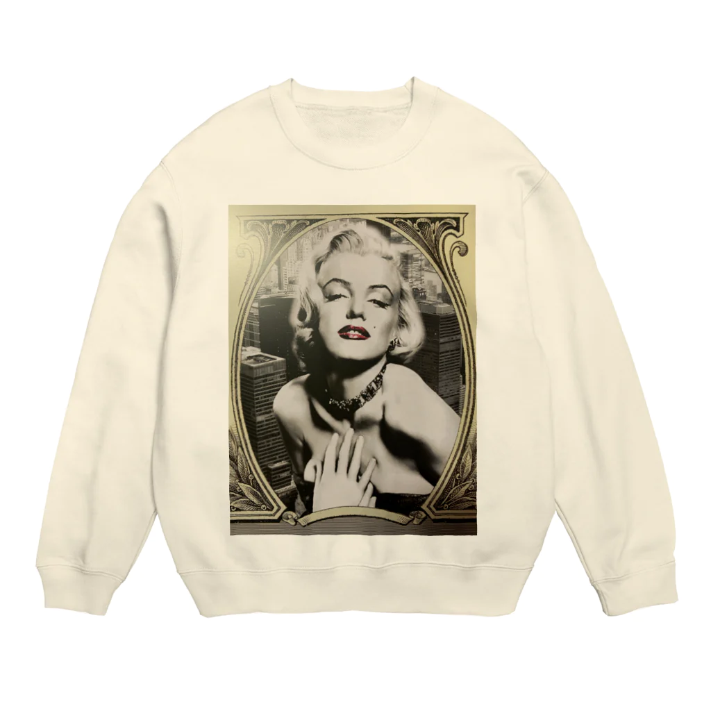 KUWANAのマリリンイラストグッズ Crew Neck Sweatshirt