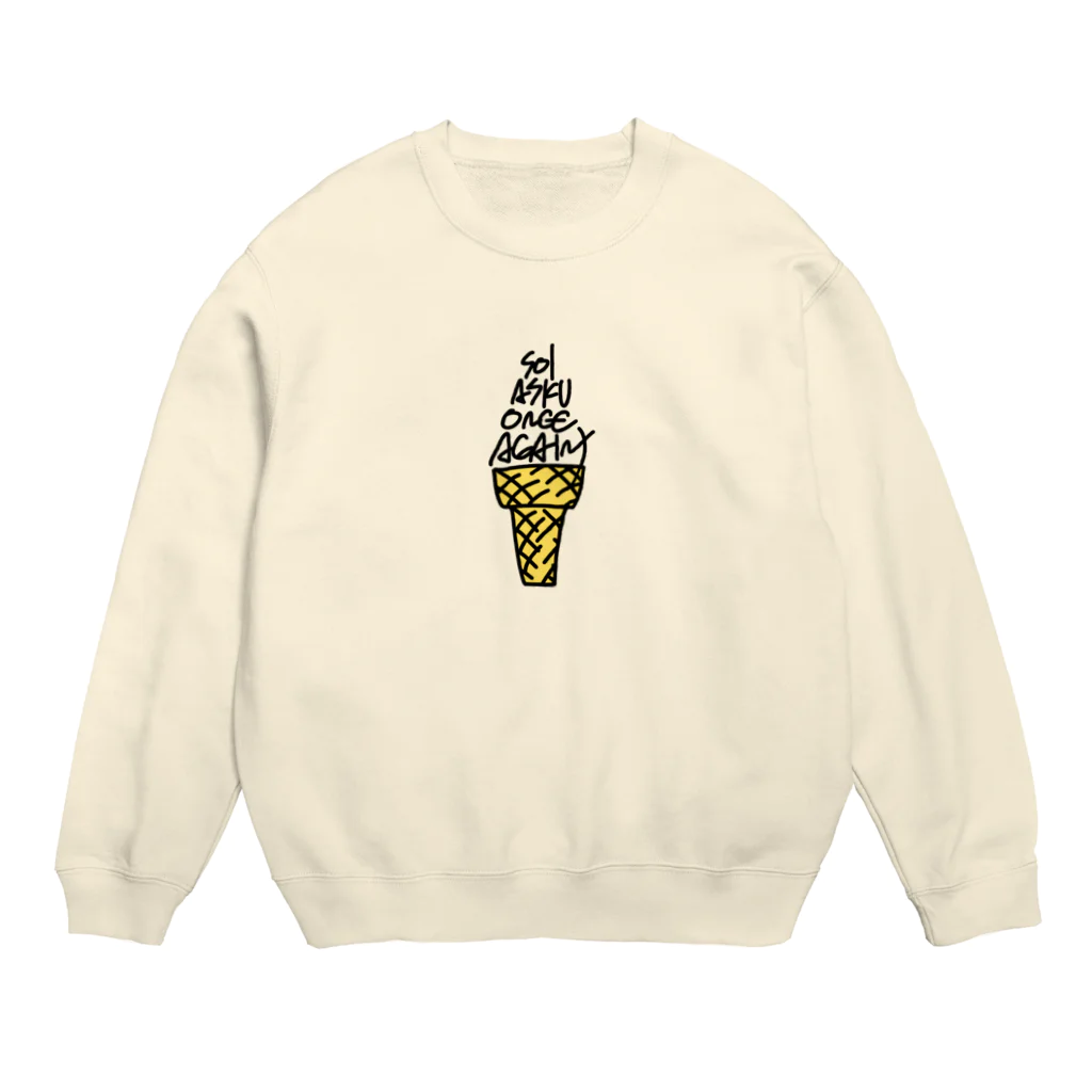 HachijuhachiのSO I ASK U ONCE AGAIN 2 Crew Neck Sweatshirt