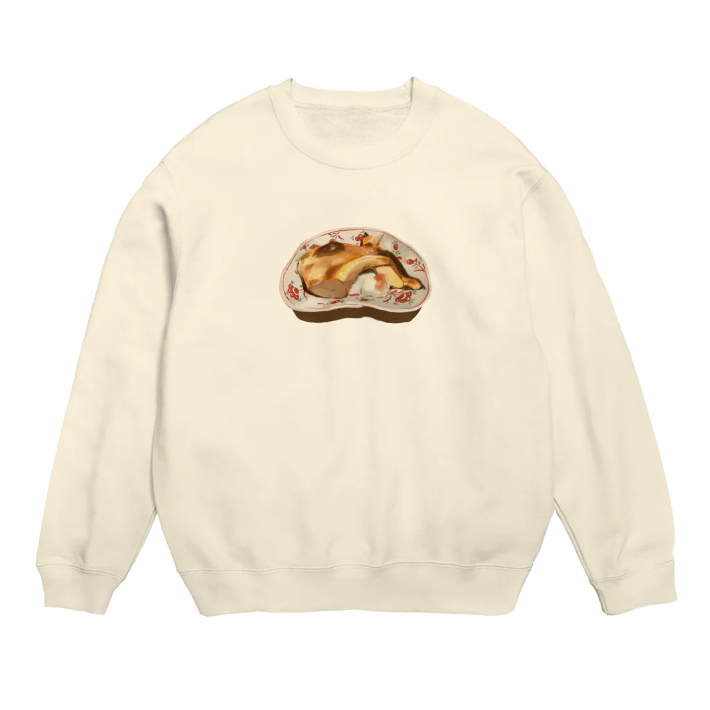 ｱｺﾞｳのぶりかま塩焼き Crew Neck Sweatshirt