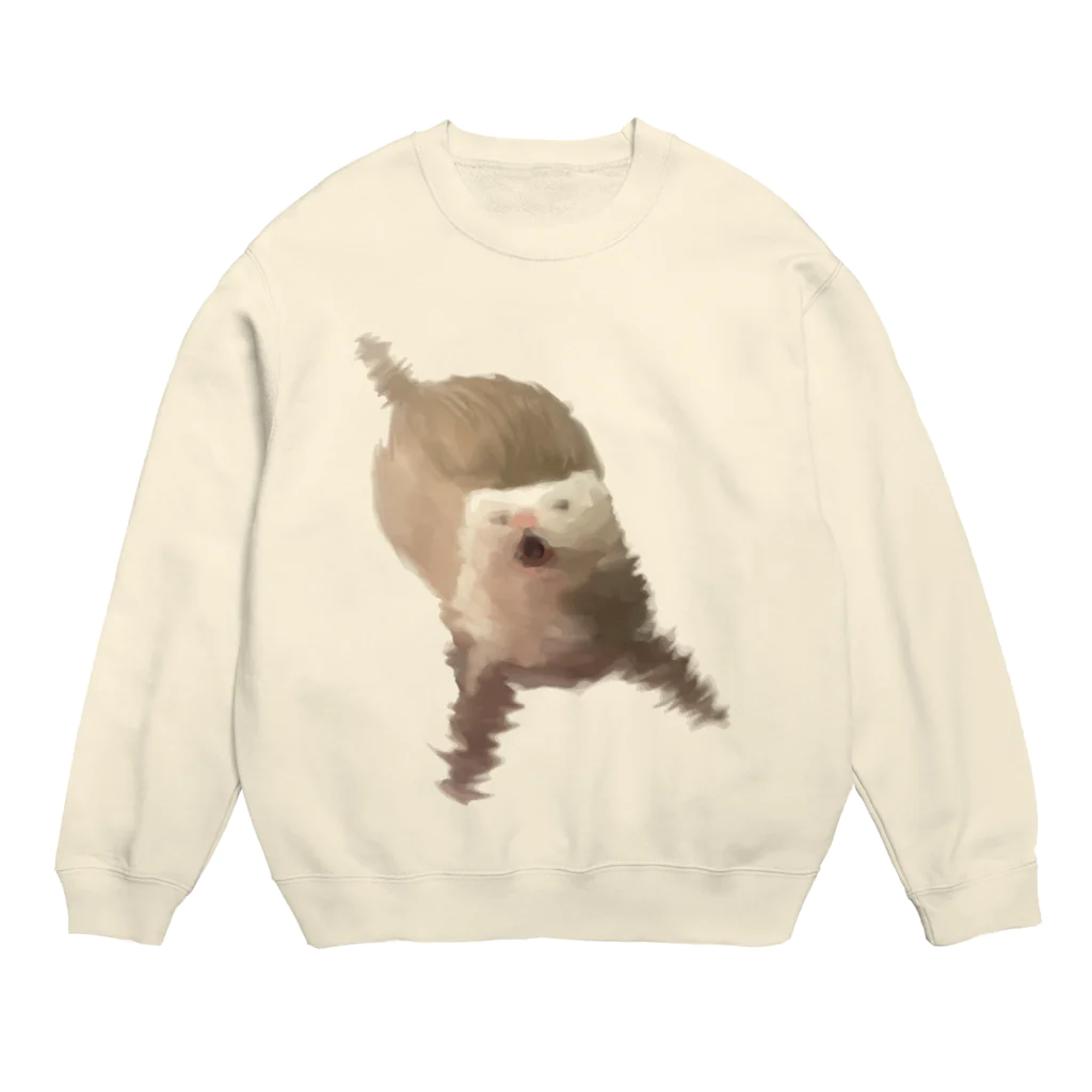 Chubby Ferretのブレてるフェレット Crew Neck Sweatshirt