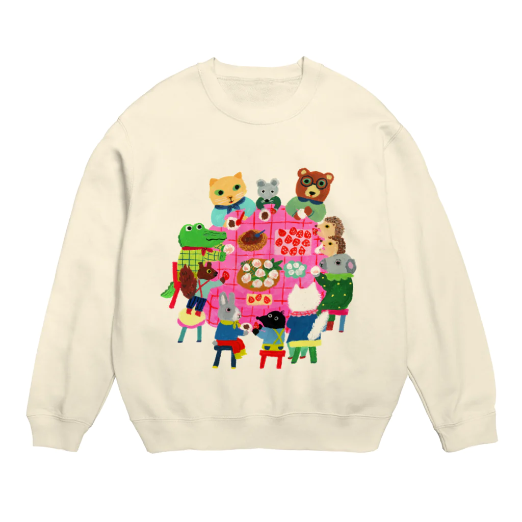 YUMIKITAGISHIのいちご大福 Crew Neck Sweatshirt