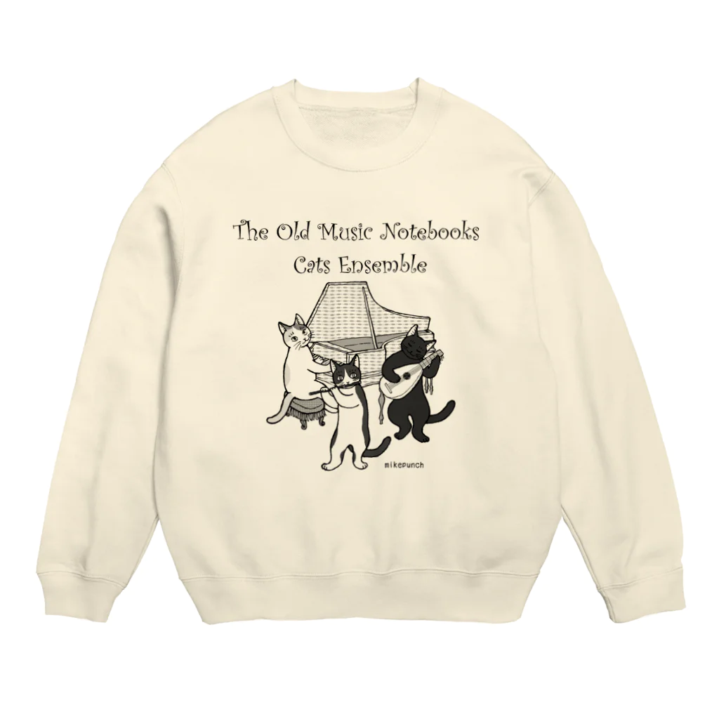 mikepunchのThe Old Music Notebook Cats Ensemble Crew Neck Sweatshirt