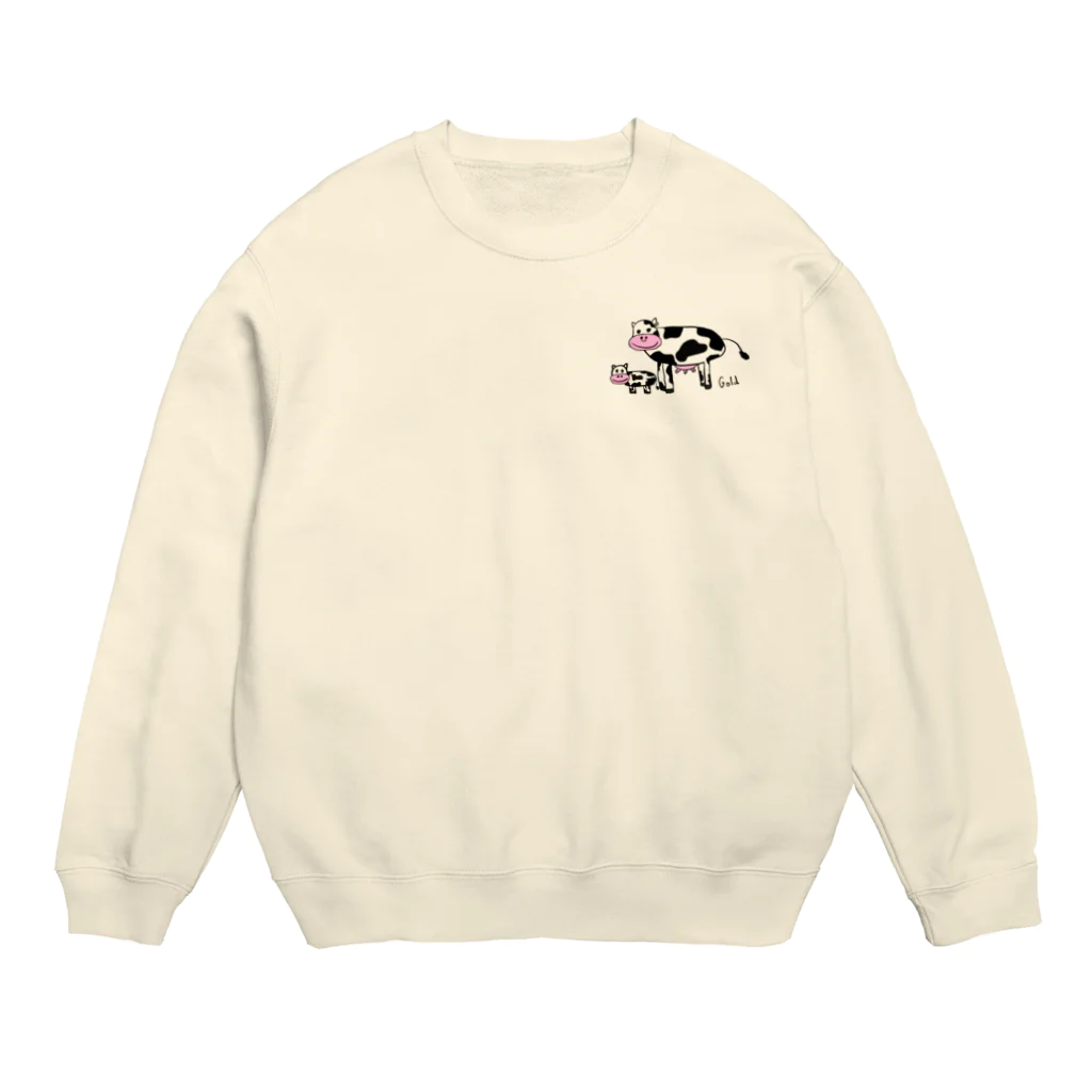 Red & Gold in USAのモゥ幸せになるよ Crew Neck Sweatshirt