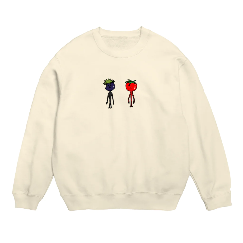 たまぐらふのとめお と なすお Crew Neck Sweatshirt