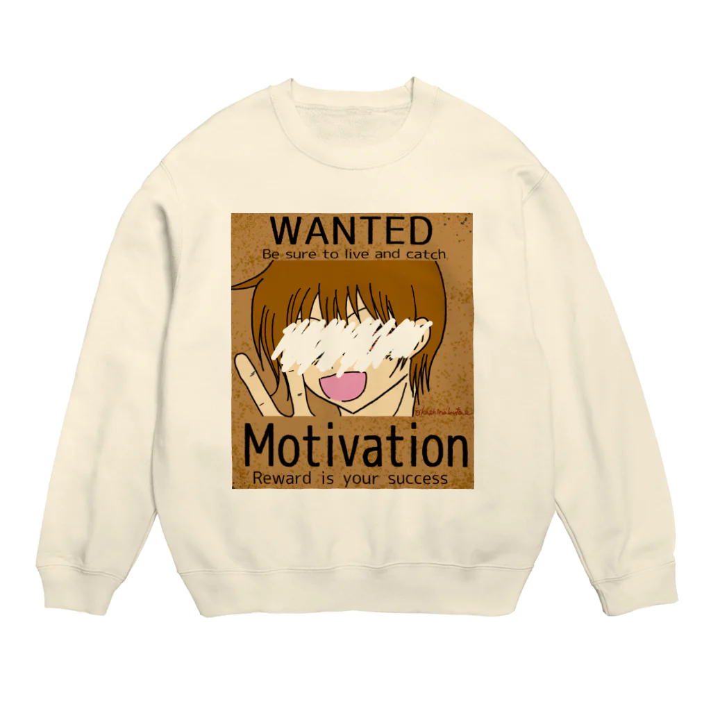 Draw freelyのWANTED　Motivation スウェット