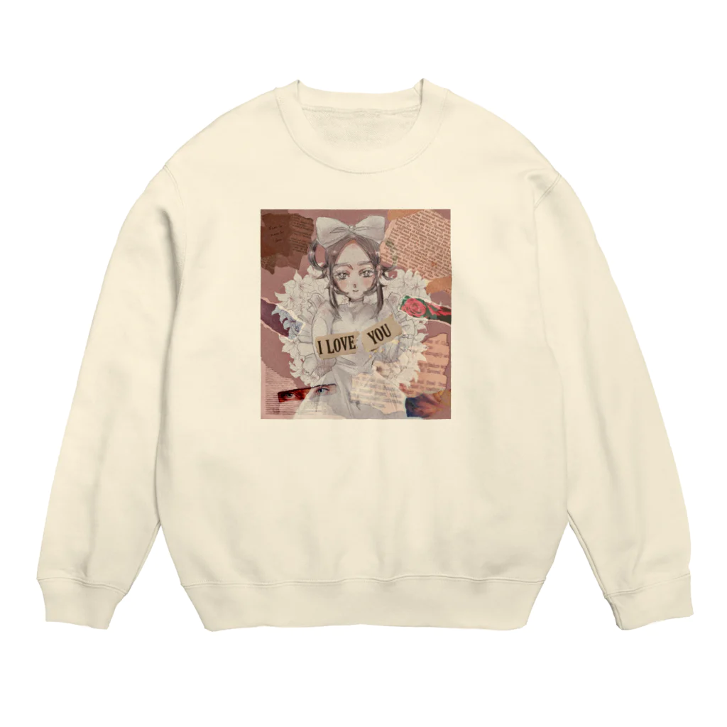 〰️➰わにゃ屋さん➰〰️のsweet lily girl Crew Neck Sweatshirt