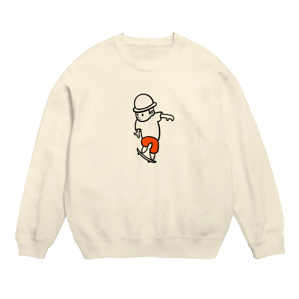 geruart25のスケボー少年 Crew Neck Sweatshirt