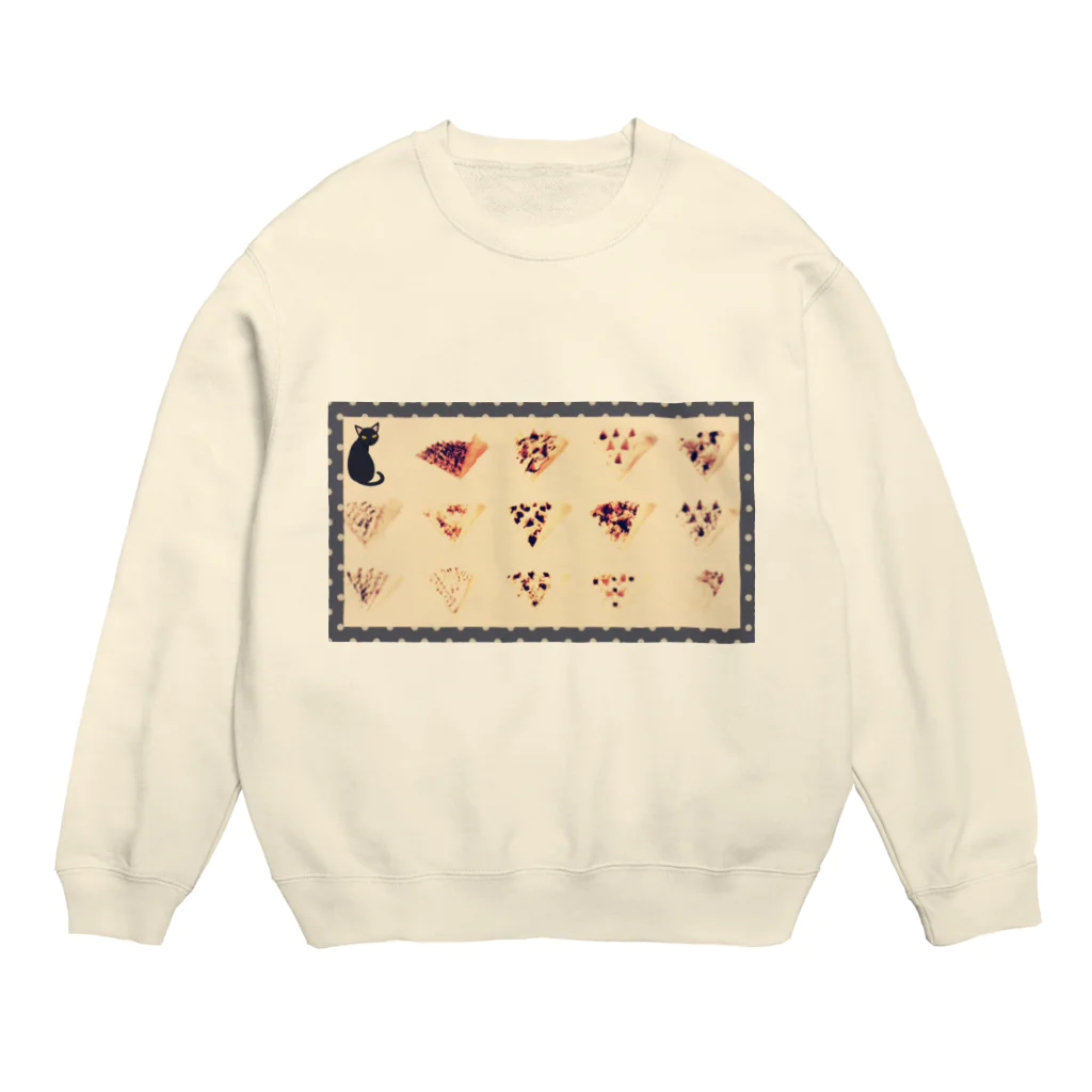 Rasen52のにゃんとクレープ Crew Neck Sweatshirt