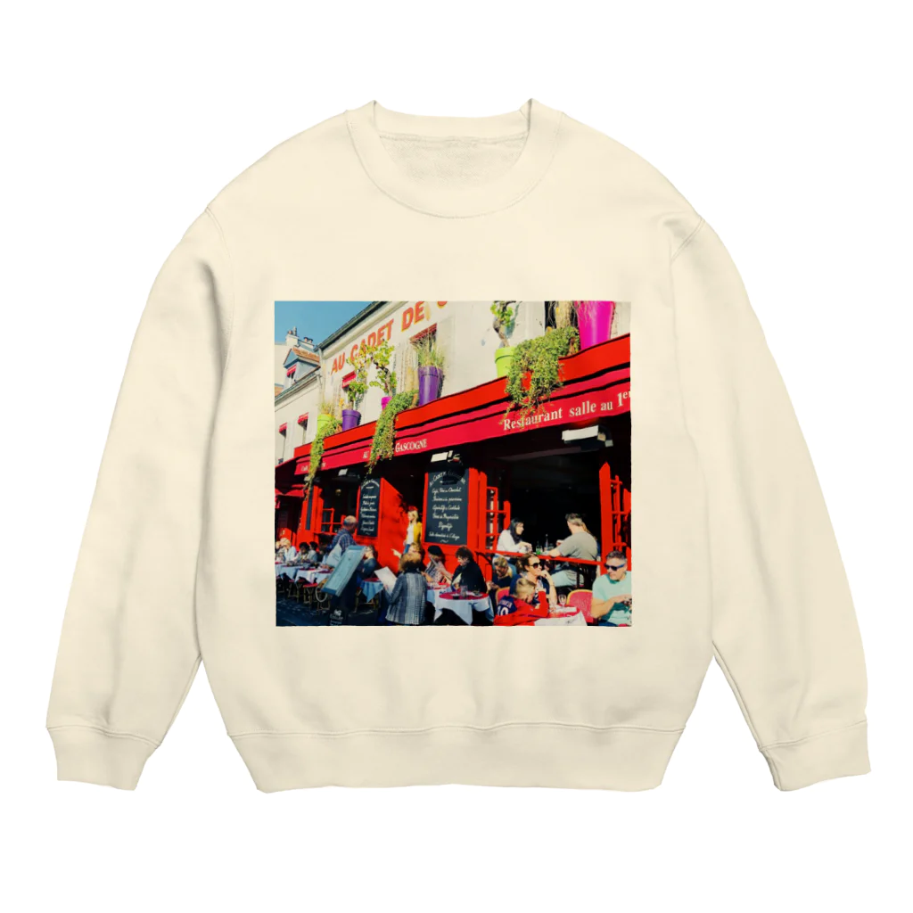 タケルショップ😊takeru shop💫のパリのオシャレカフェ🗼 Crew Neck Sweatshirt