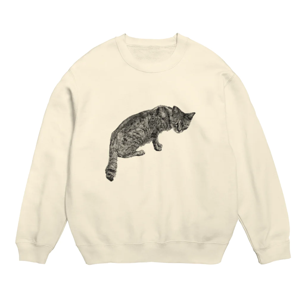 ATの猫A Crew Neck Sweatshirt