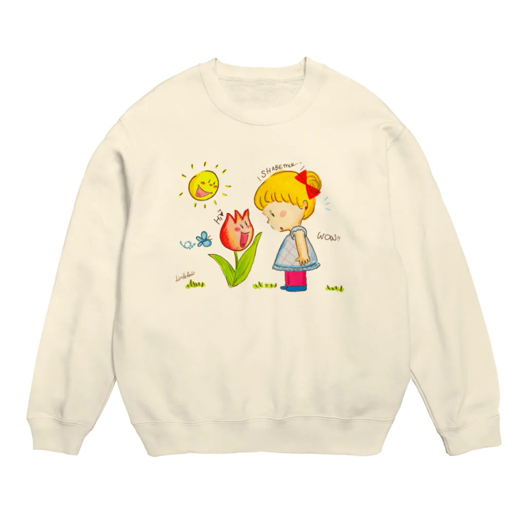 LittleAmi(リトルアミ)のチューリップさんがしゃべってる!? Crew Neck Sweatshirt