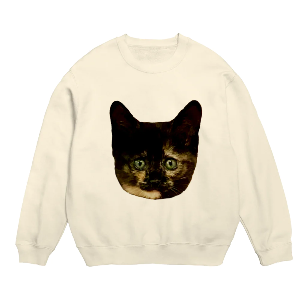 さび猫　サビニャックのお店のさび猫　サビニャック　かおだけ Crew Neck Sweatshirt