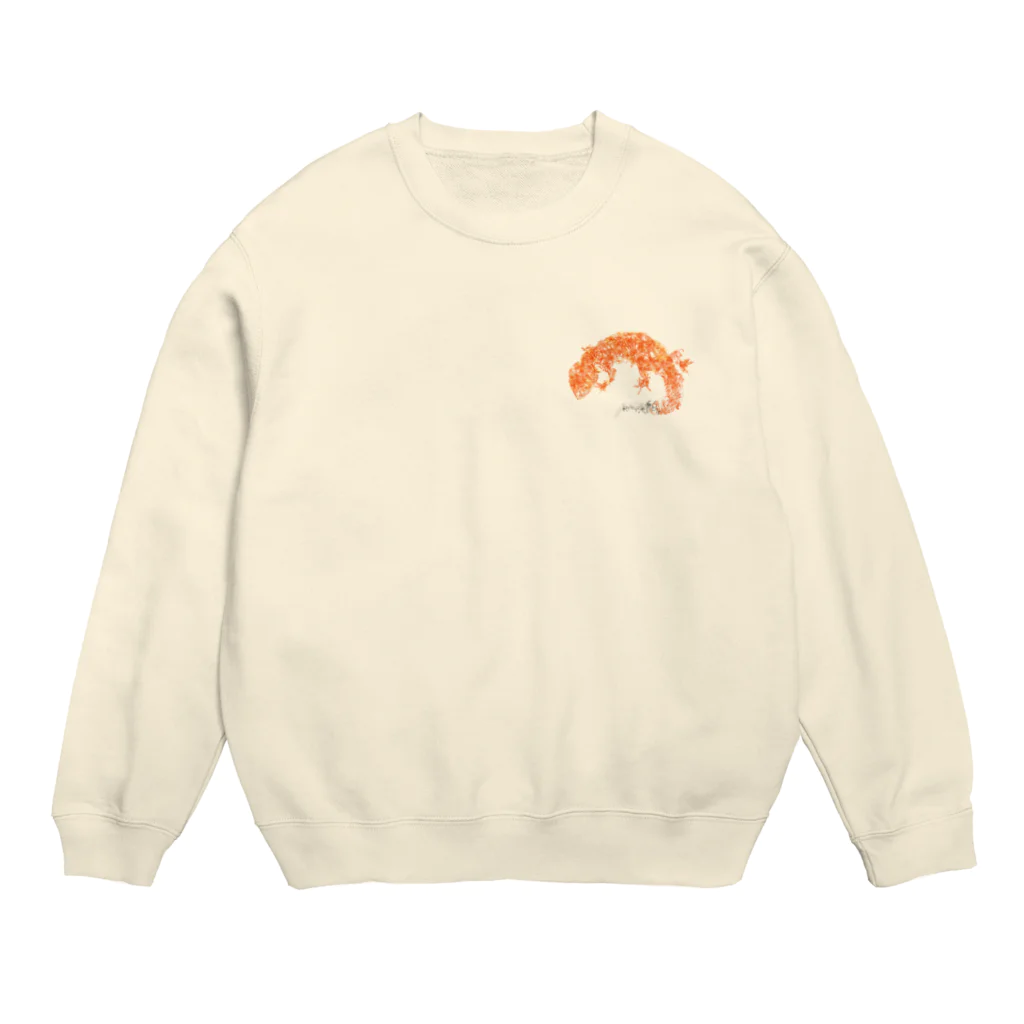 よしだのおえかきのレオパシルエット　Designed by rize Crew Neck Sweatshirt