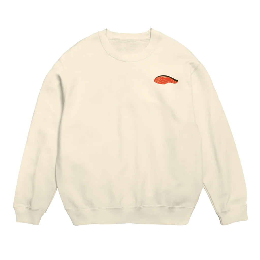 佐藤 明@イラストのシャケの切り身 Crew Neck Sweatshirt