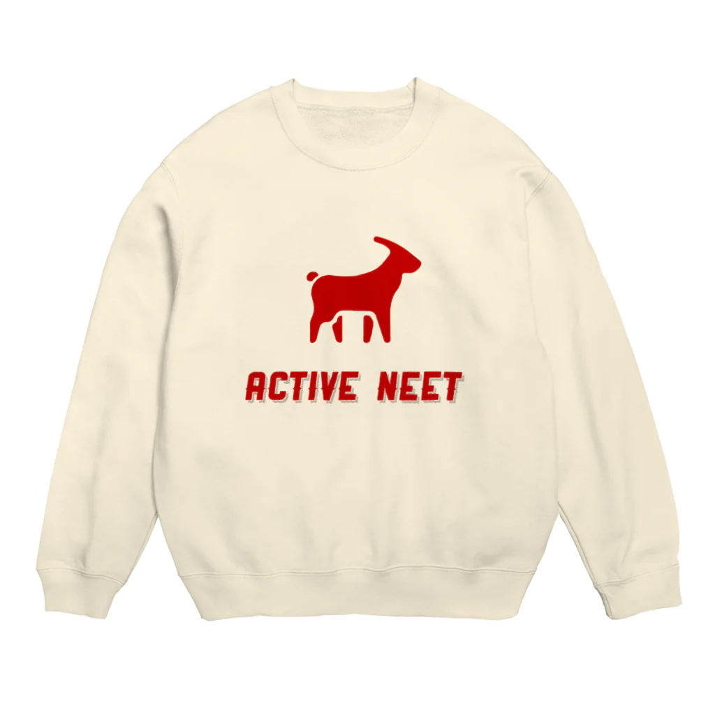 クリエイティブニートのアクティブニート　REDロゴ Crew Neck Sweatshirt