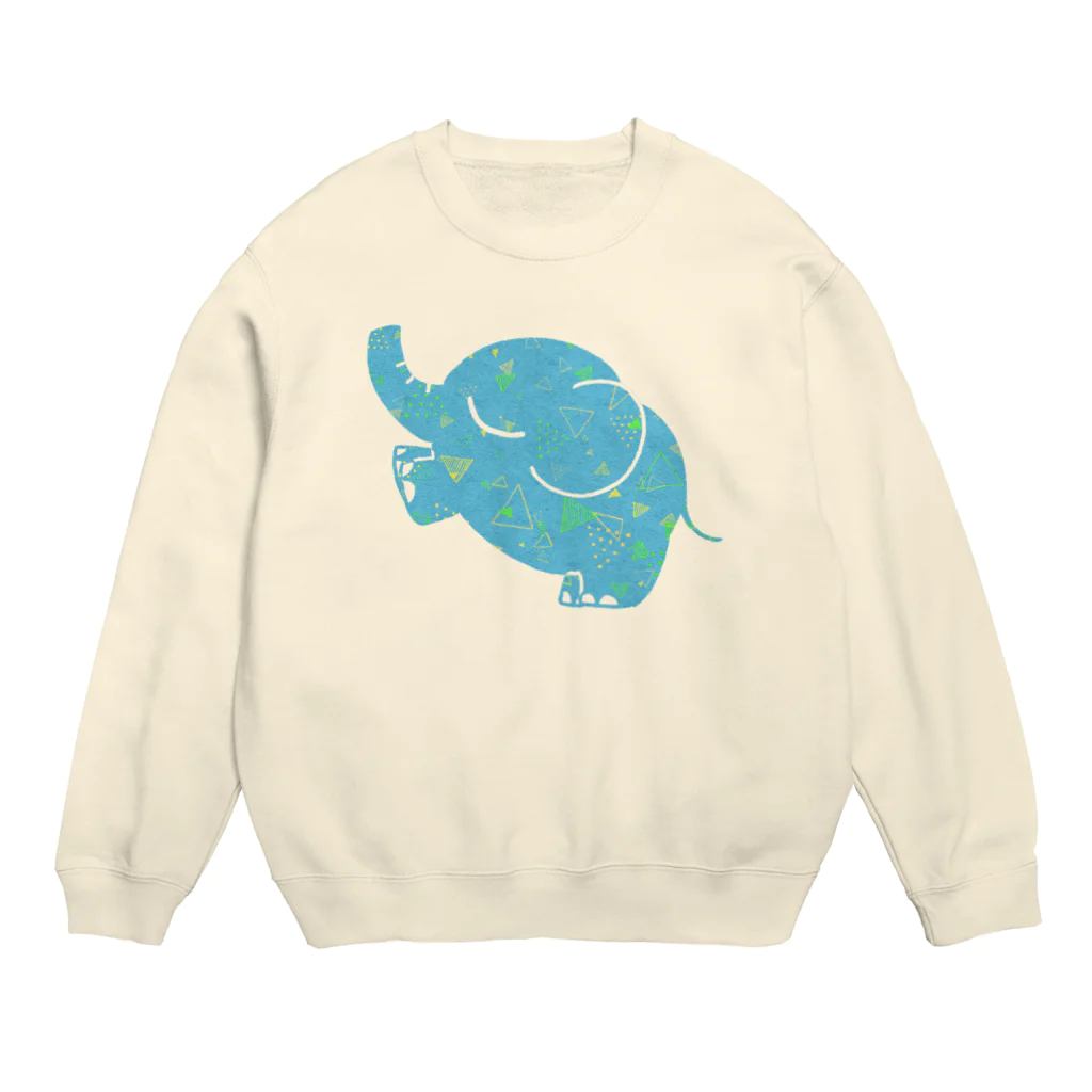 甘漏り屋のなむなむゾウ Crew Neck Sweatshirt