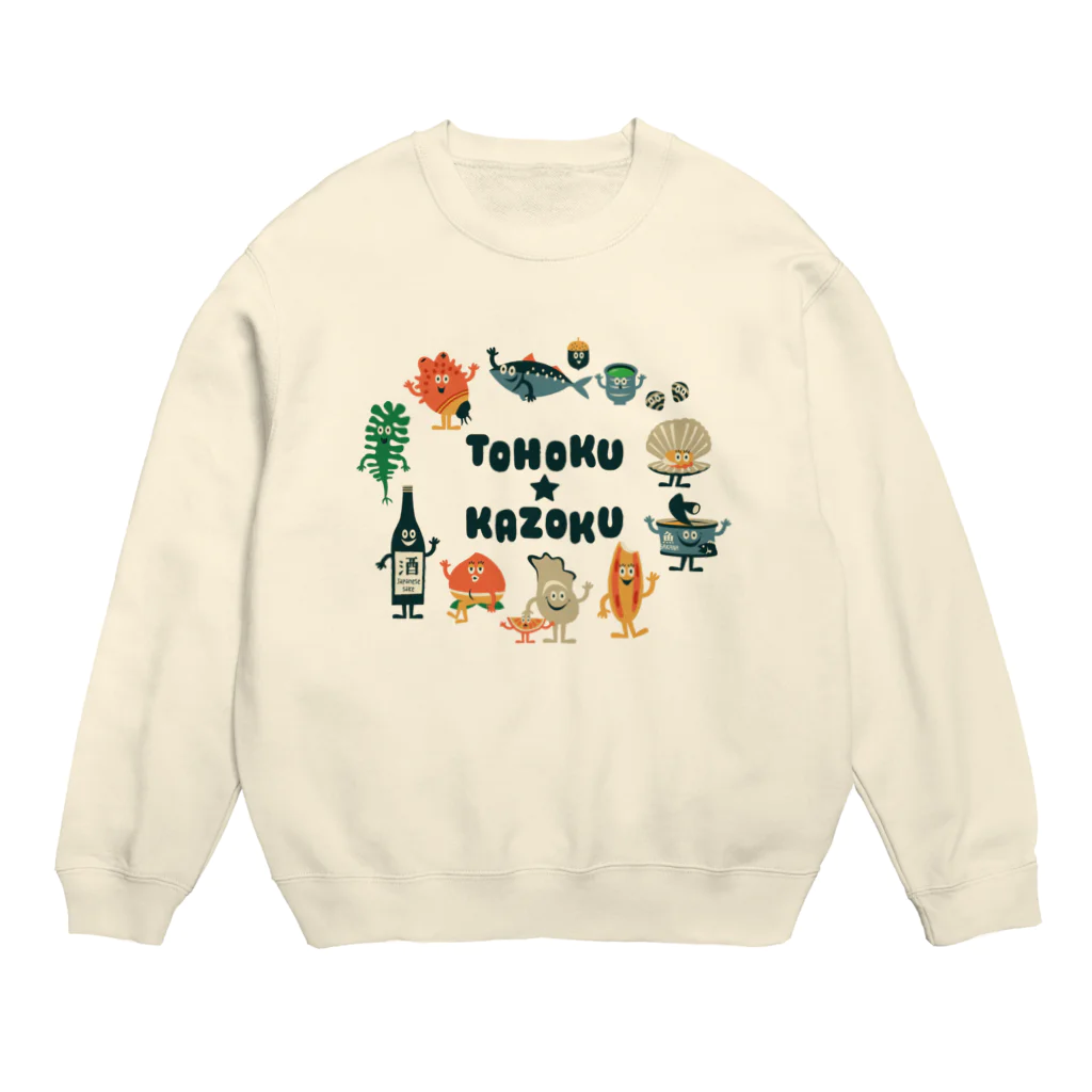 YoakeNecoの東北☆家族　集合 Crew Neck Sweatshirt