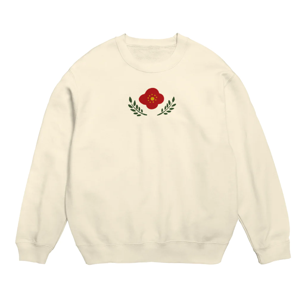 さちこのお花( あか ) Crew Neck Sweatshirt