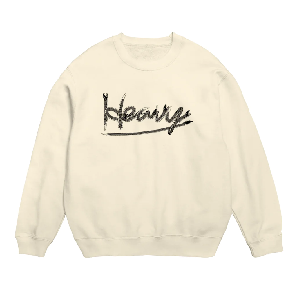 イラスト MONYAAT の蛇でHEAVY　 Crew Neck Sweatshirt