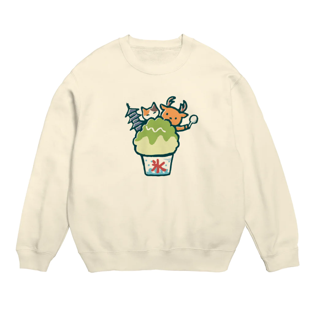 あずき缶のかき氷-若草山の夏- Crew Neck Sweatshirt