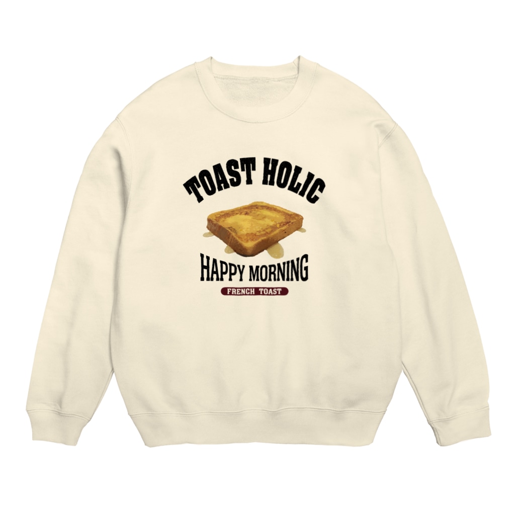 メシテロタイプ（飯テロTシャツブランド）のフレンチトースト（アレンジトースト ビンテージ風） Crew Neck Sweatshirt