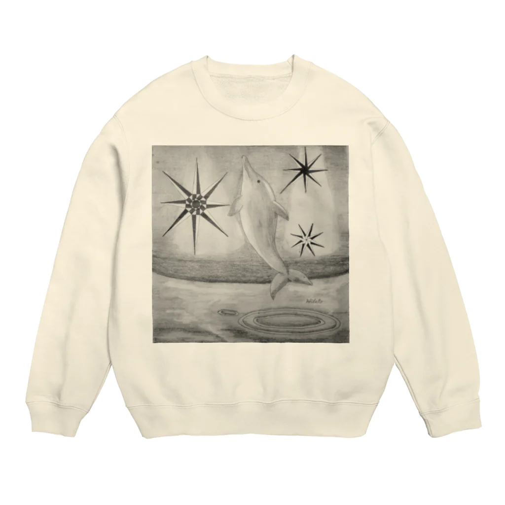 39Sのイルカ飛ぶ！ Crew Neck Sweatshirt