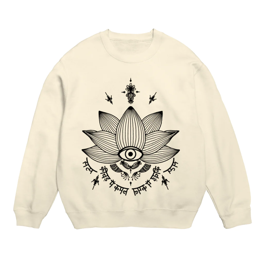 Alba spinaの蓮　モノクロ Crew Neck Sweatshirt