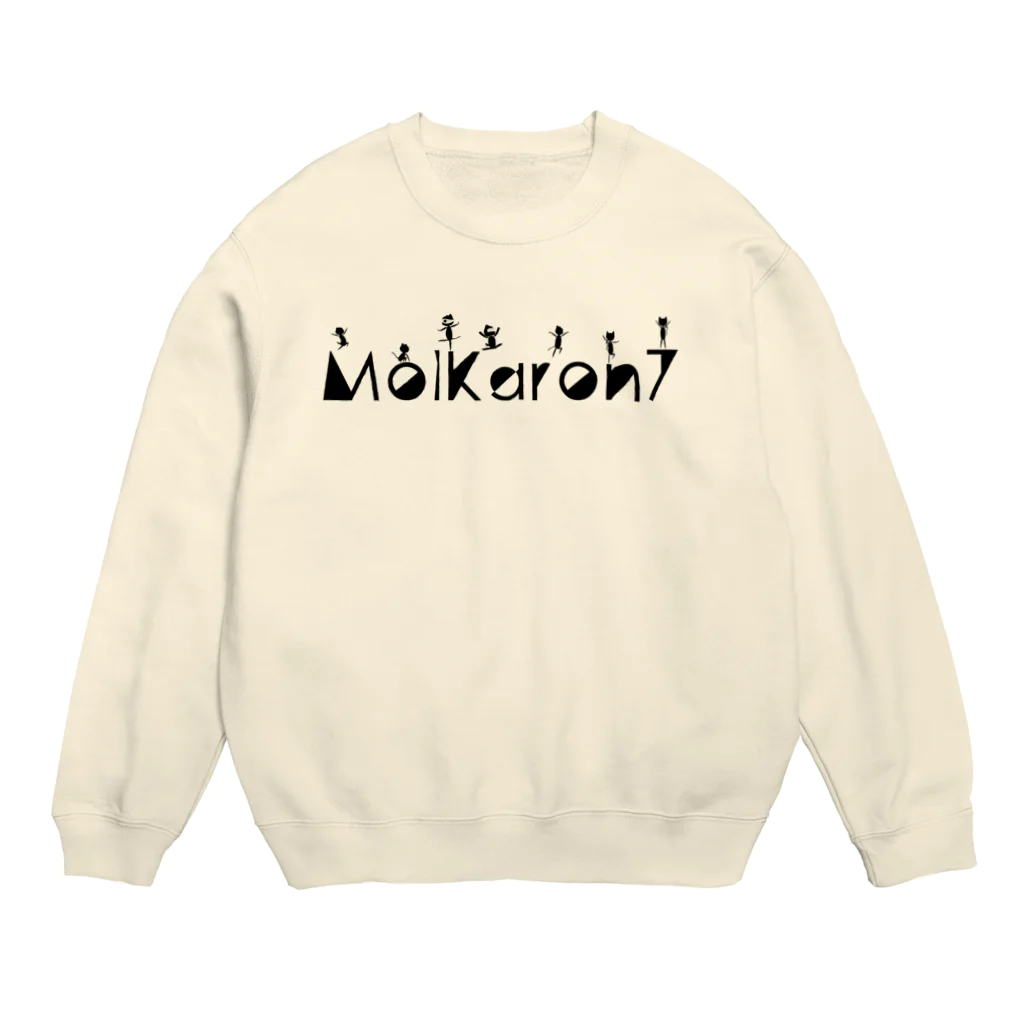 MolKaronのMolKaron７　特別訓練　パルクールのような　ブラック Crew Neck Sweatshirt