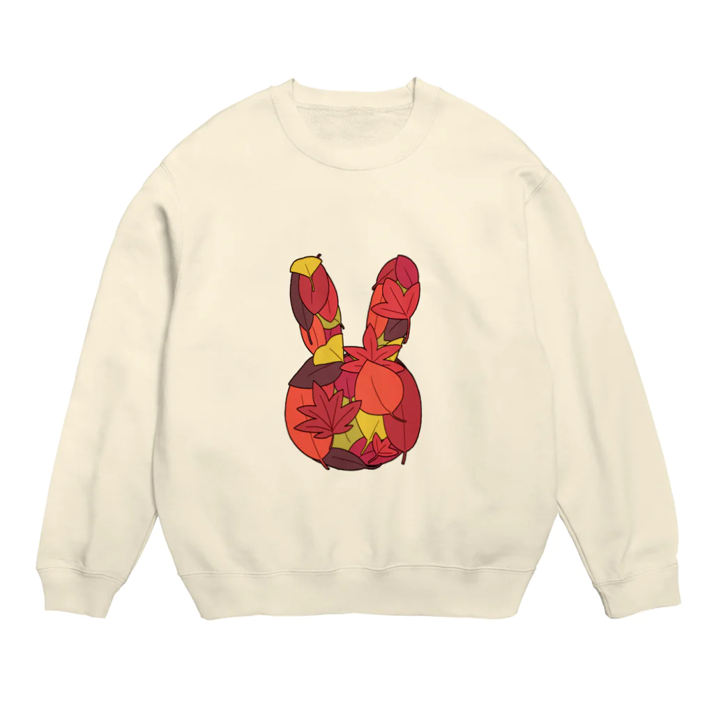 soratoの落ち葉うさぎ Crew Neck Sweatshirt