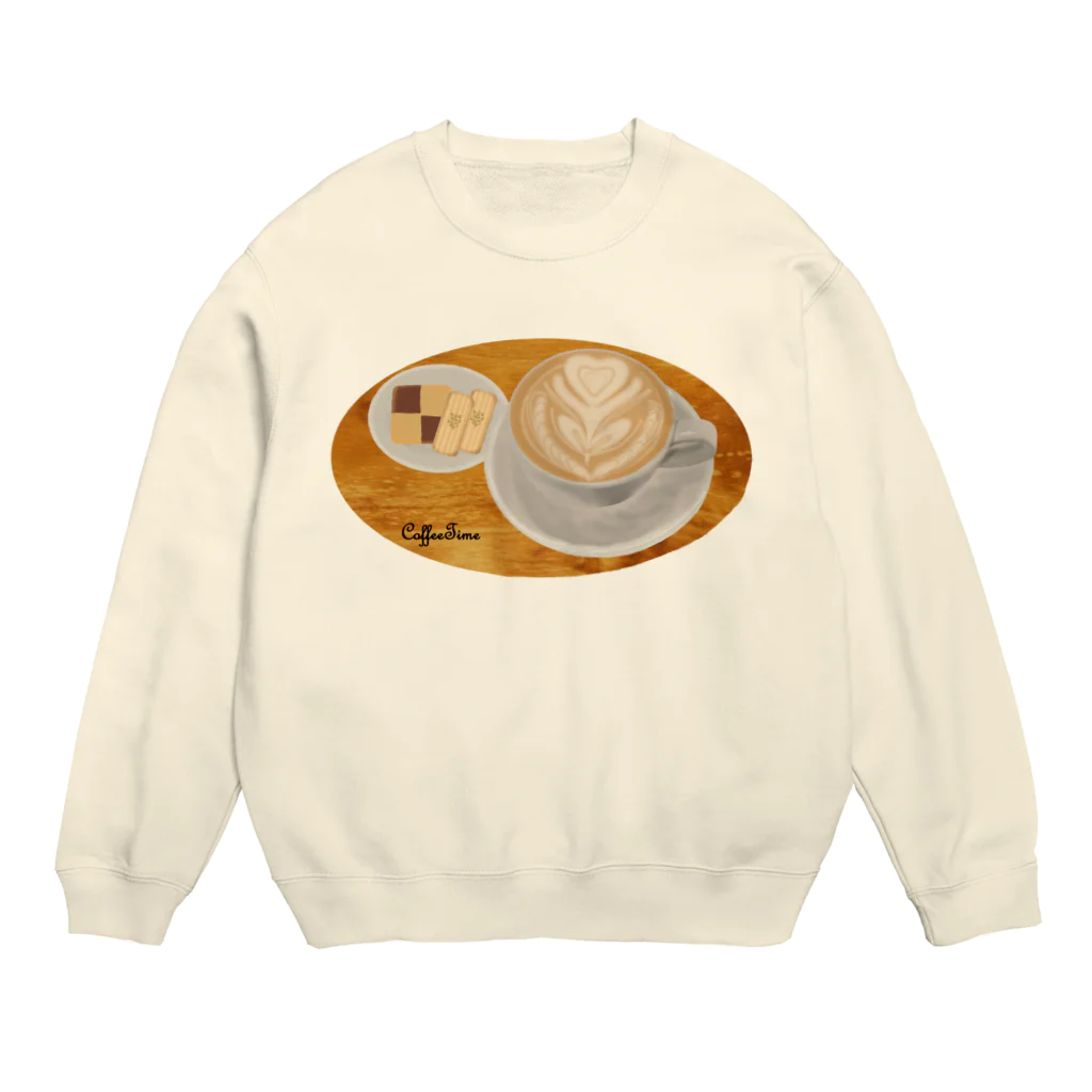 satoharuのハートのラテアート Crew Neck Sweatshirt